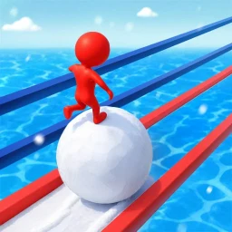 أيقونة Snow Race 3D: Fun Ball Racing
